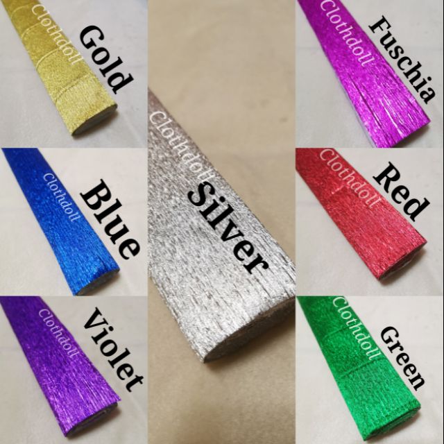 Metallic premium Crepe Paper Roll Shopee Philippines