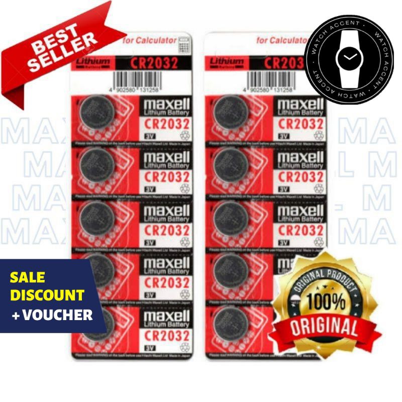 MAXELL CR2032 Japan Original 3V Lithium Battery Shopee Philippines