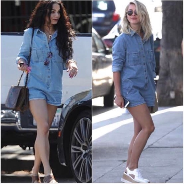 denim romper forever 21