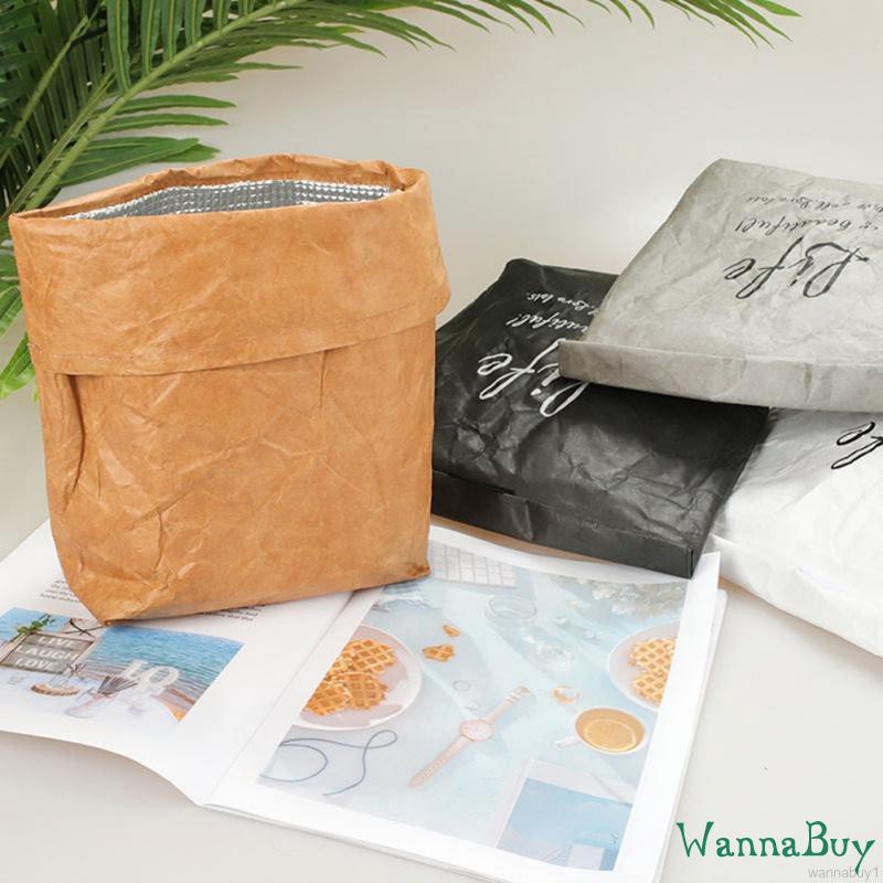 waxed canvas insulated lunch bag