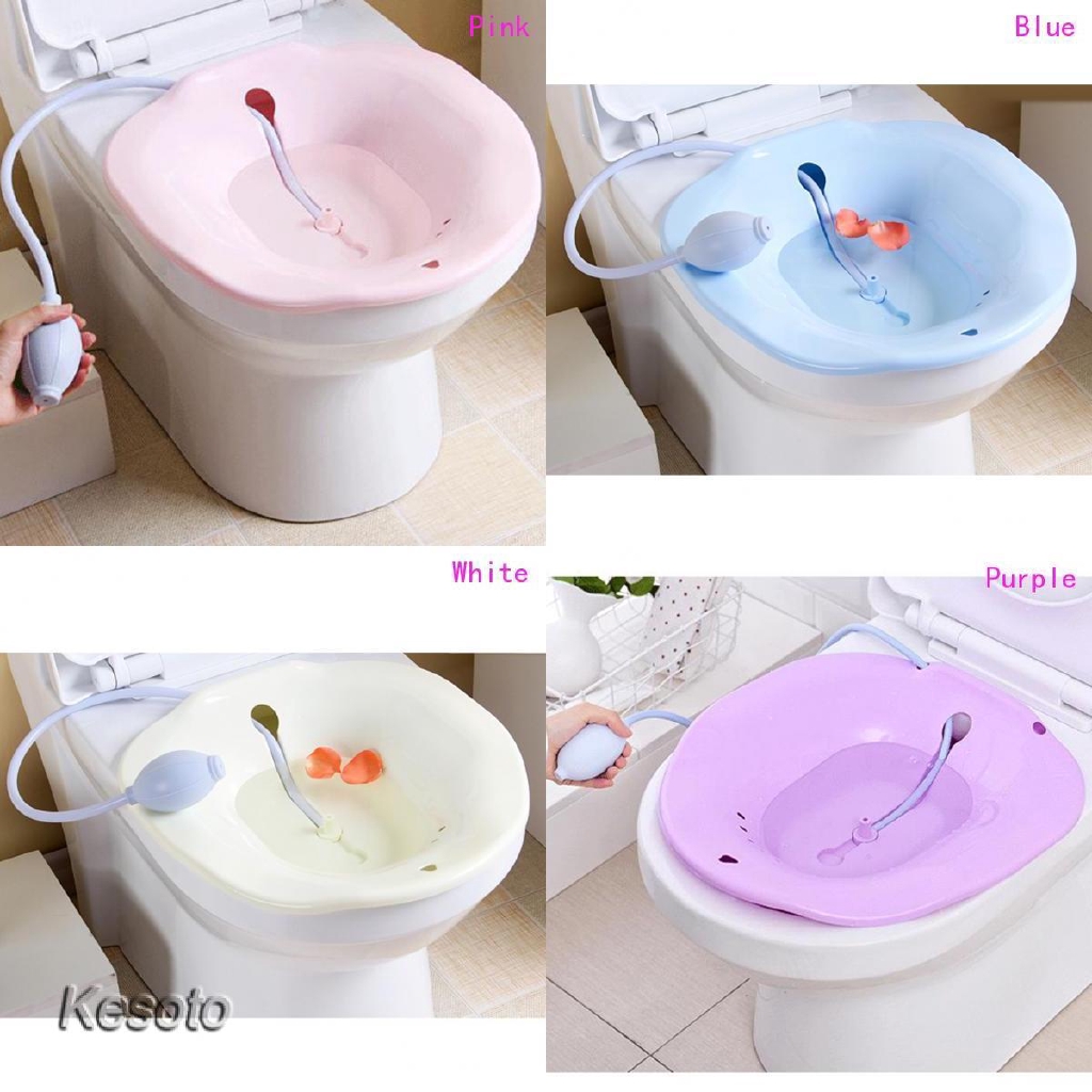 Upgraded Toilet Sitz Bath Tub With Hand Sprayer Function For Elderly