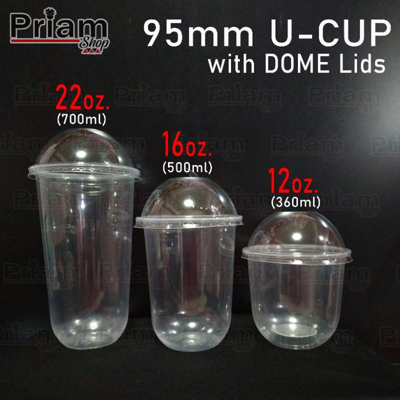 U Cup 95mm With Domeflat Lid 12oz16oz22oz Shopee Philippines 7984