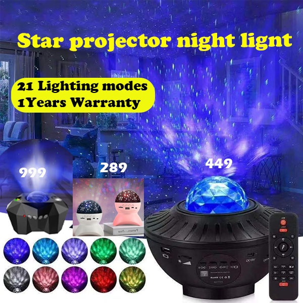 Led Star Projector Night Light Galaxy Starry Projector lamp With Music  Bluetooth Speaker Remote | Shopee Philippines