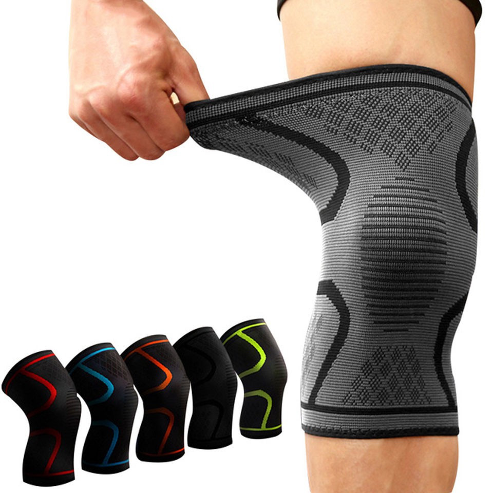 A pair Knee Support Braces Elastic Nylon Sport Compression Knee Pad ...