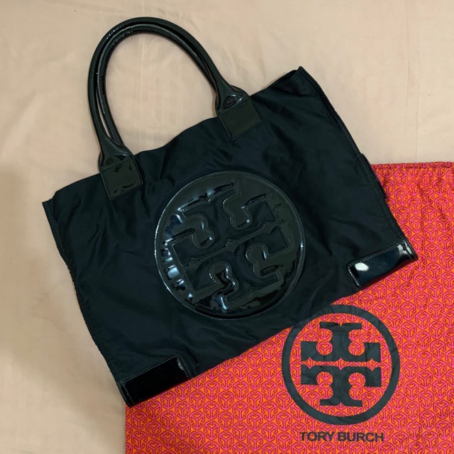 Authentic Tory Burch ELLA Tote Bag Black | Shopee Philippines