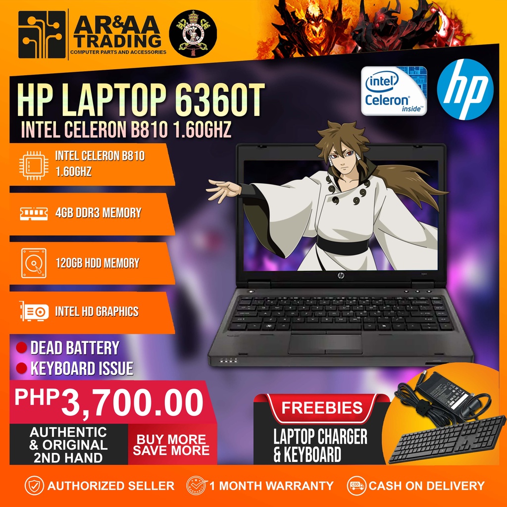 Laptop Probook HP 6360T Celeron 1.60ghz 4gb 160gb Shopee Philippines