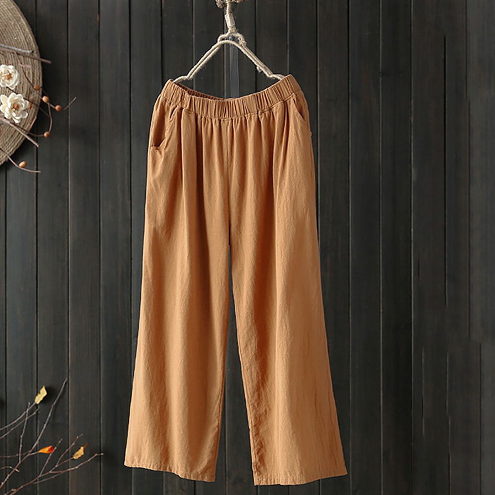 wide leg linen pants palazzo