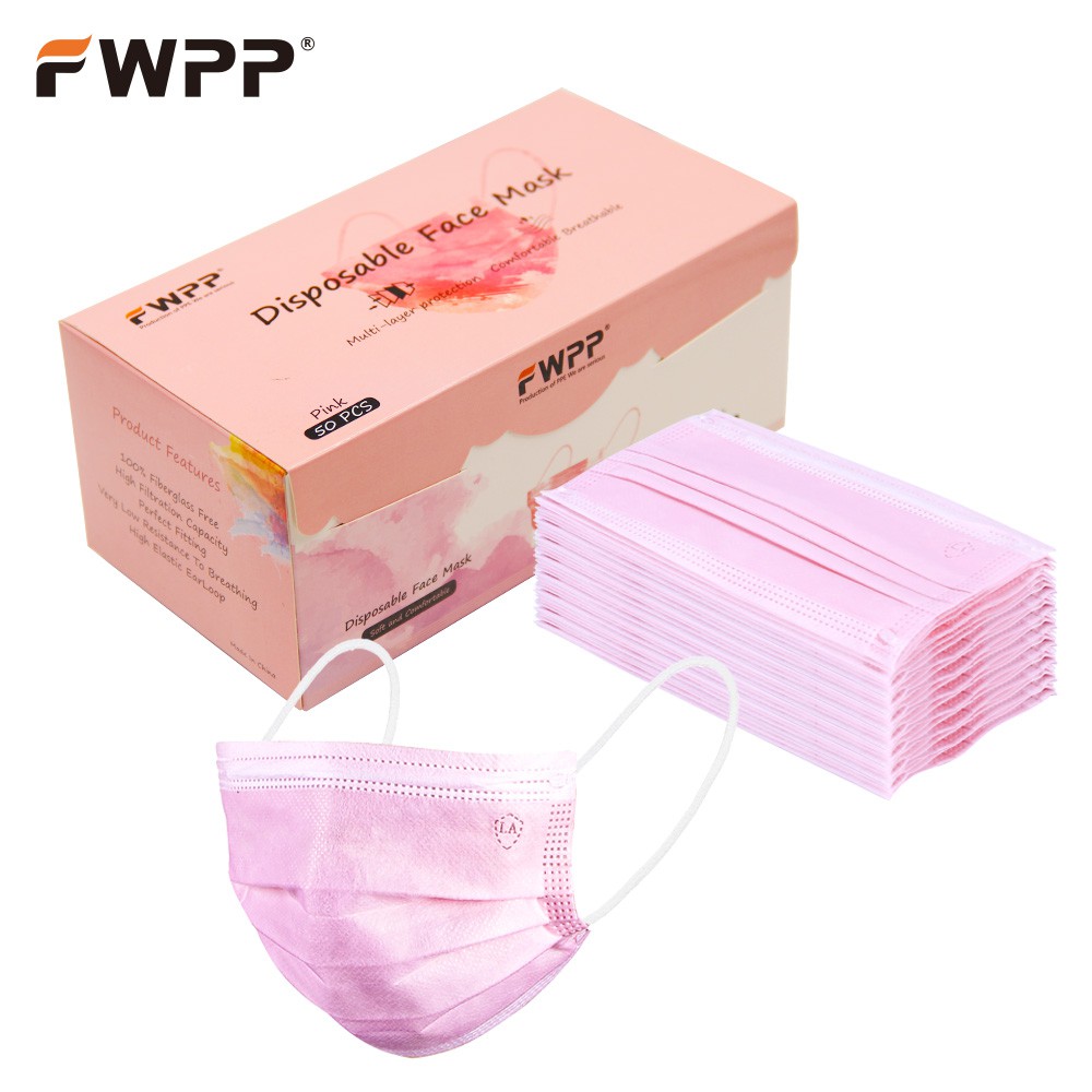 pink disposable mask