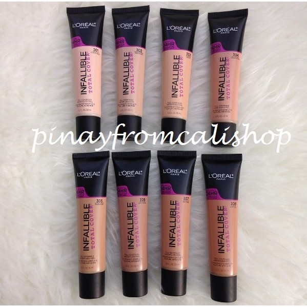L Oreal Infallible Total Cover Foundation Shades