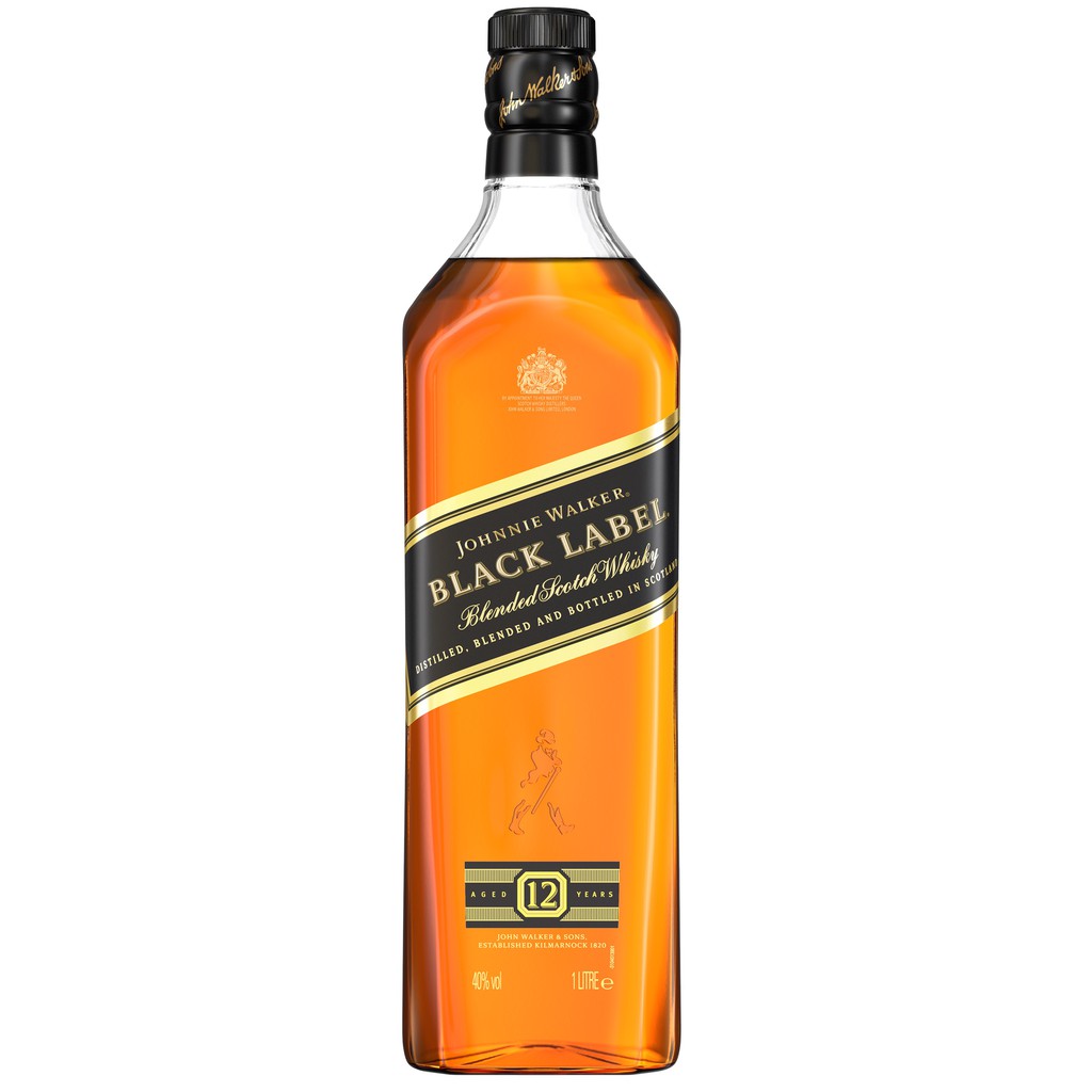 Johnnie Walker Black Label Blended Scotch Whisky 1 Liter Shopee