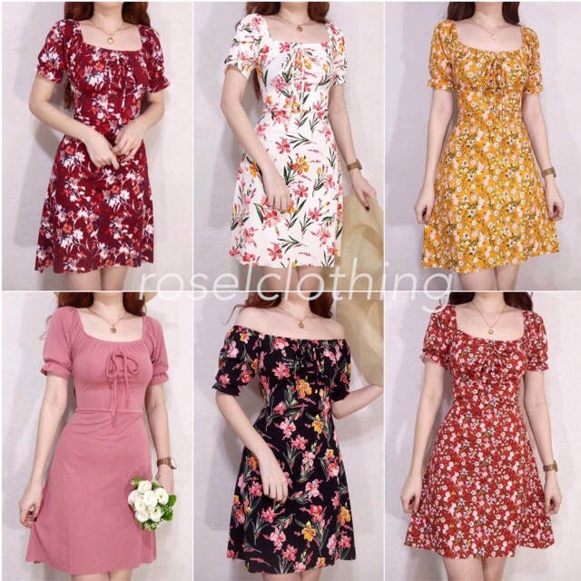 floral dress shopee