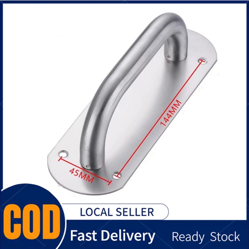 Heavy duty stainless steel frosted push pull door handle glass door