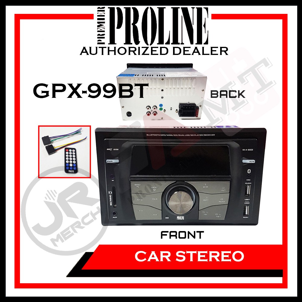 Proline GPX99BT 2 Din Car Stereo w/ Bluetooth, Radio, USB