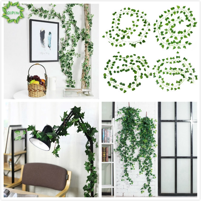 Cod New Artificial Fake Flower Vine Hanging Plant Wall Decor Shopee Philippines - Fake Plant Wall Decor Hanging