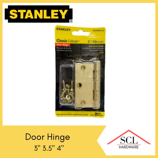 Stanley Door Hinge Loose Pin (Satin Brass Finish) Shopee Philippines