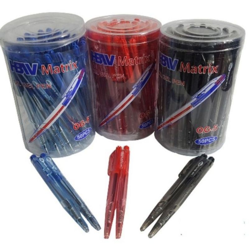 BALLPEN HBW retractable OG5 three colors ordinary pen click pen