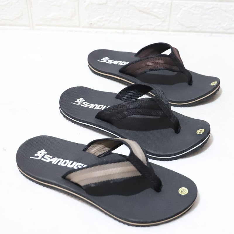 Sandugo sandals for men casual slippers thick bottom flipfop | Shopee ...