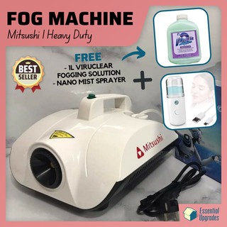 DISCOUNTED! Heavy Duty Mitsushi Fog Machine FREE 1L Solution & Nano Mist Disinfectant Air Purifier