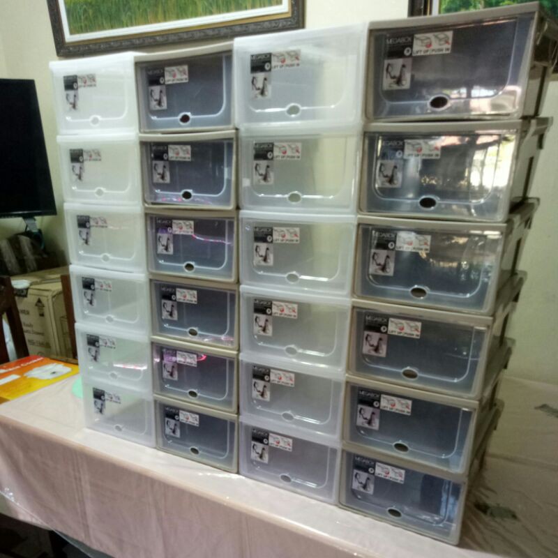 Megabox Stackable Storage box Lift up push in MG851 [price for 1pc