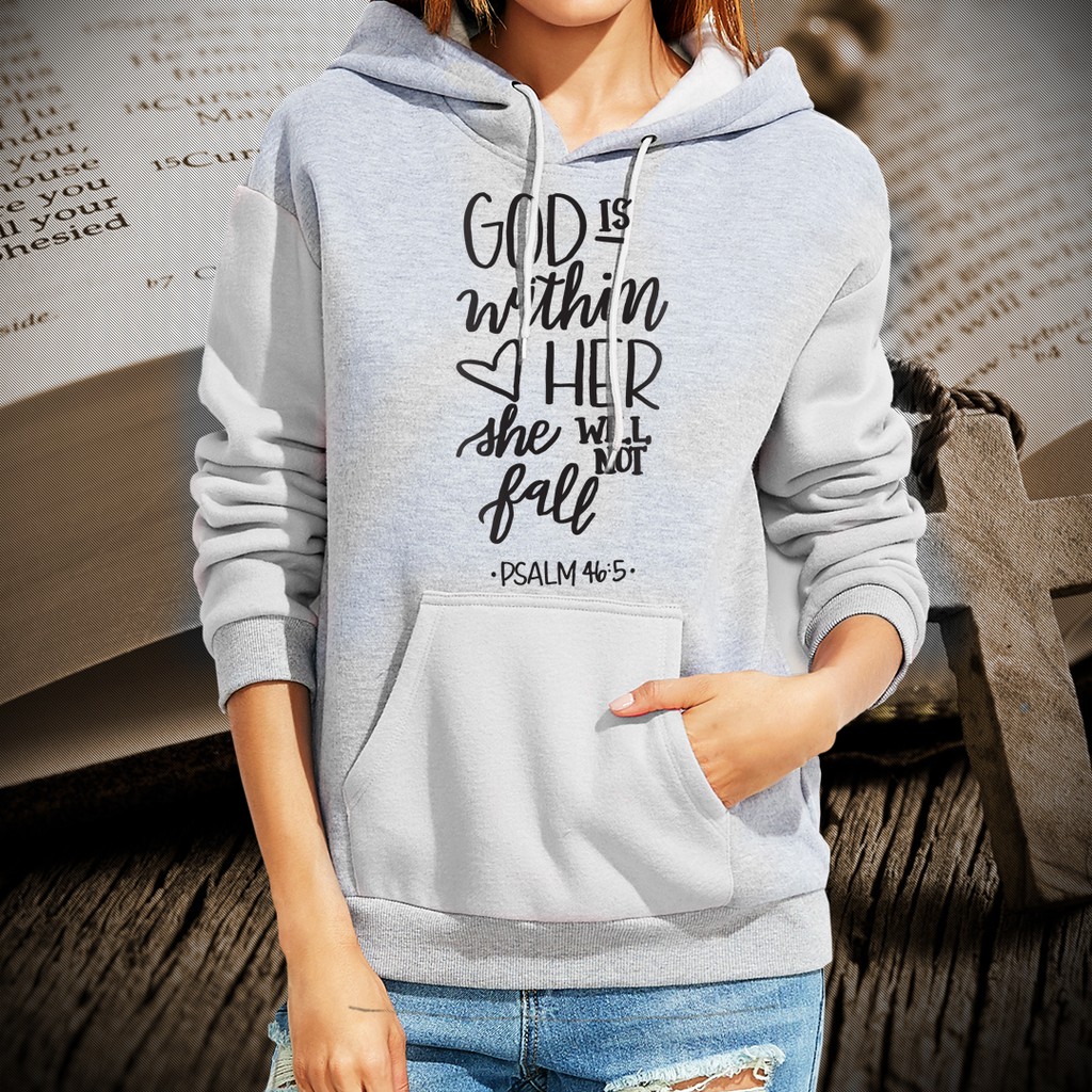 Bible Verse God is within Her Statement Hoodies Jacket for Women 52 ...