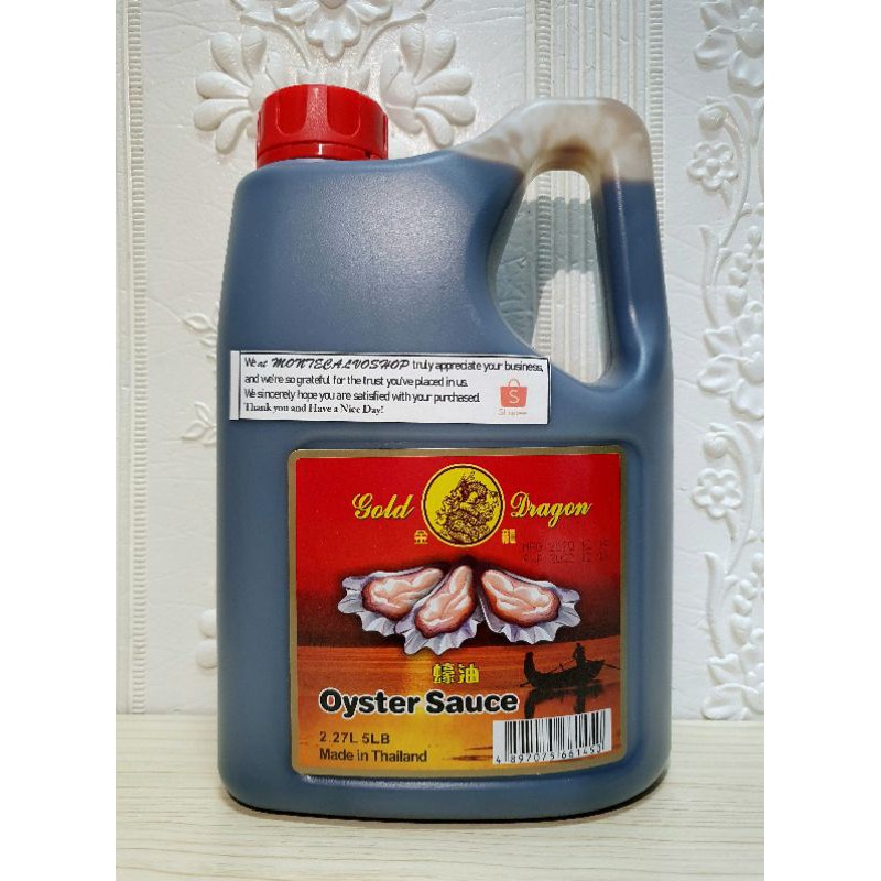 Oyster Sauce (Gold Dragon) Made in Thailand 2.27kg/5Lbs/80 Oz Shopee