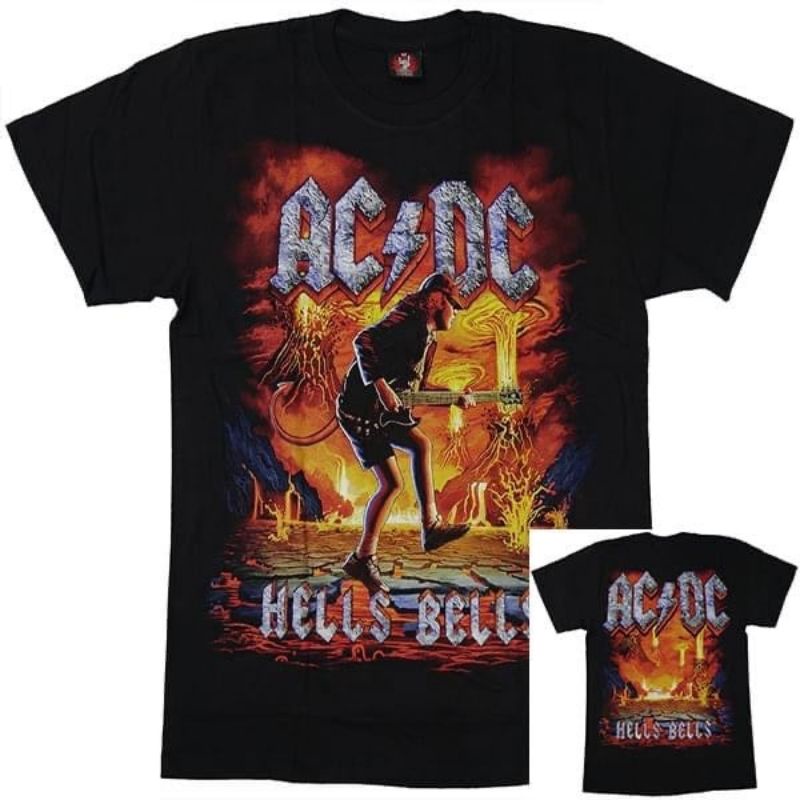 Rock Band Shirts ACDC Hell Bells Rock yeah Hot rock brand Black Shirts ...