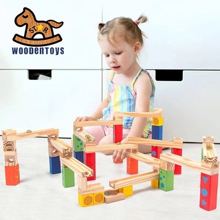 Wooden Marble Run, Construction Toys, Wooden Ball Run, Construction