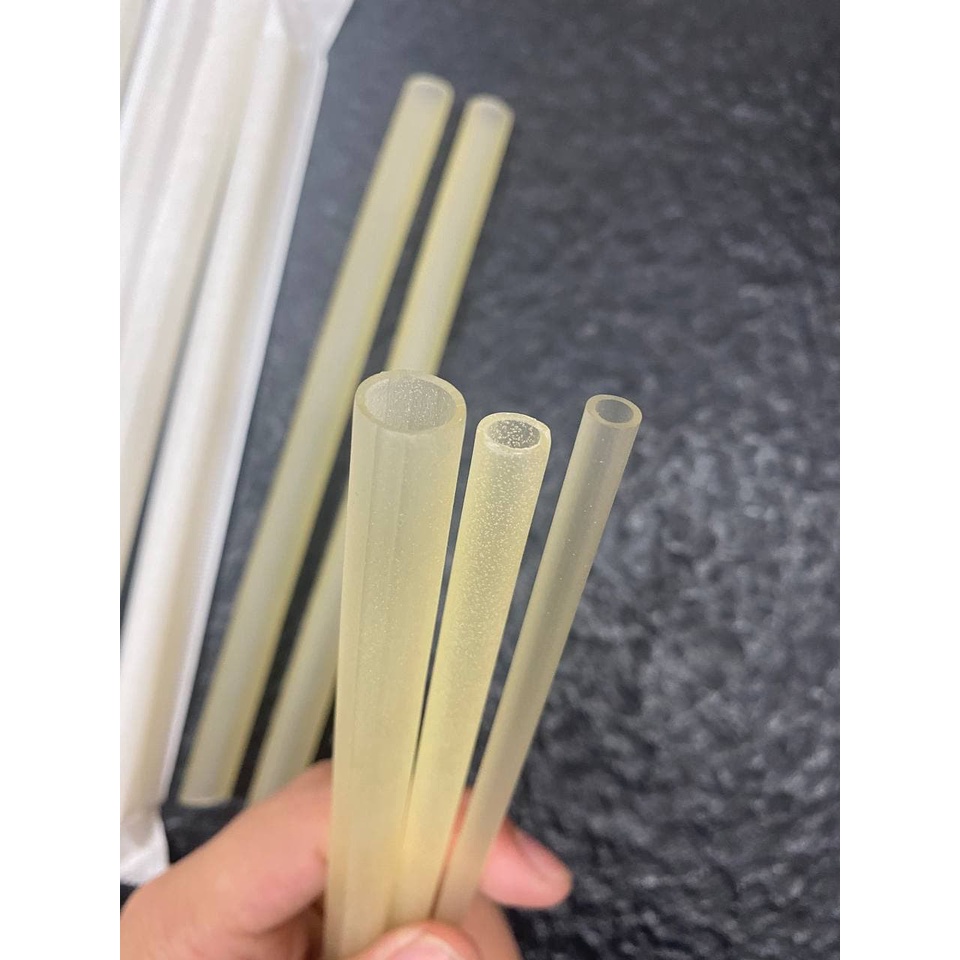 NATURAL COLOR DISCOUNT Edible Straw PH Sustainable Soda Straw, Frappe
