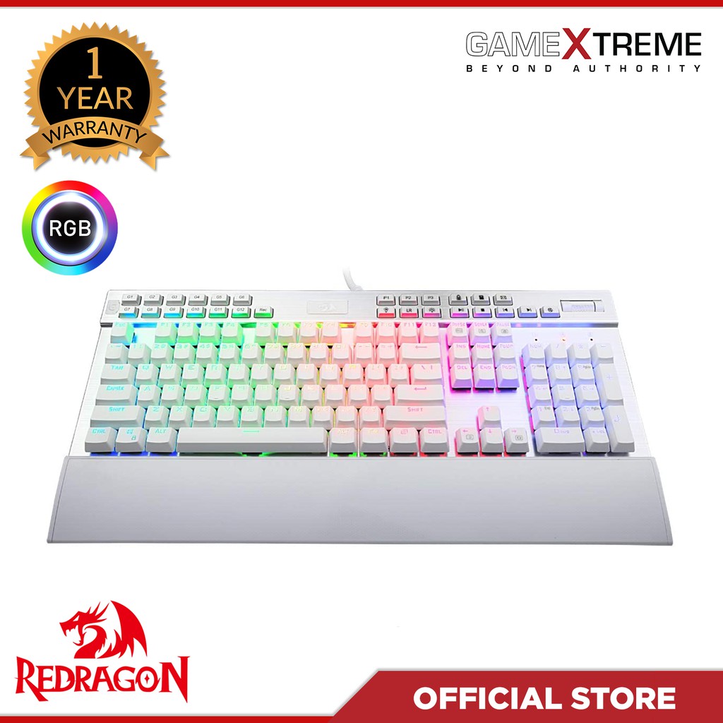 Redragon Yama RGB White Mechanical Keyboard [K550] | Shopee Philippines