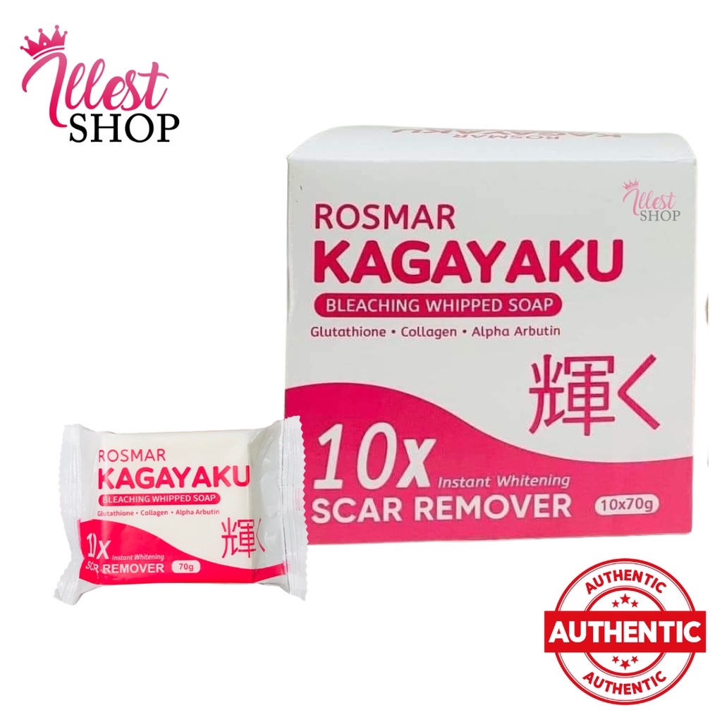 Rosmar Kagayaku Soap 10pcs Pack 10x Whitening Scar Remover Shopee