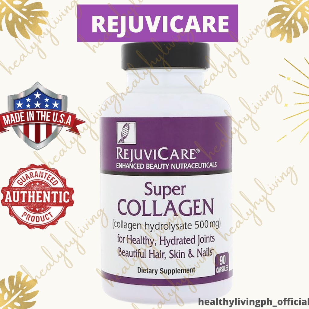 Rejuvicare, Super Collagen, Collagen Hydrolysate, 500 mg, 90 Capsules ...