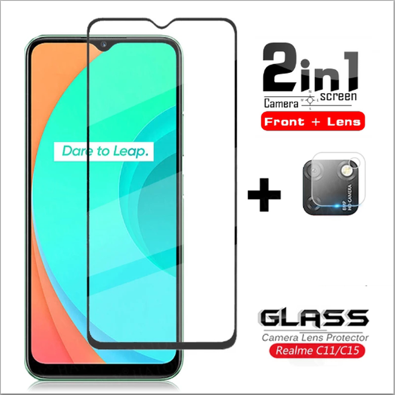 Realme C11 Tempered Glass Full Coverage Glass Film For Realme 6 5 X2 ...