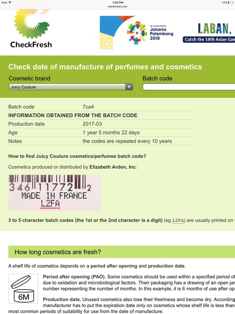 juicy couture perfume batch code