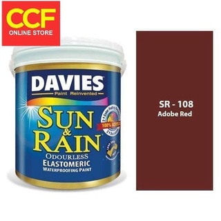 Davies Sun and Rain Elastomeric Waterproofing Primer Paint Adobe Red 4 Liters Gallon