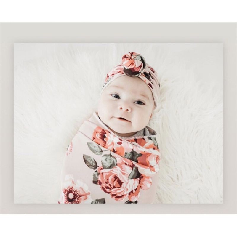 baby turban and swaddle