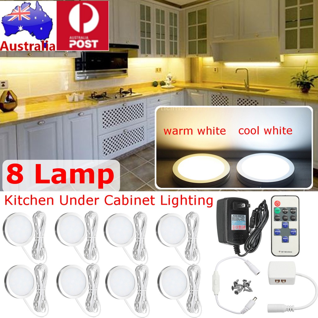 Kitchen Under Cabinet Lighting Led 8 Puck Lights Shopee Philippines