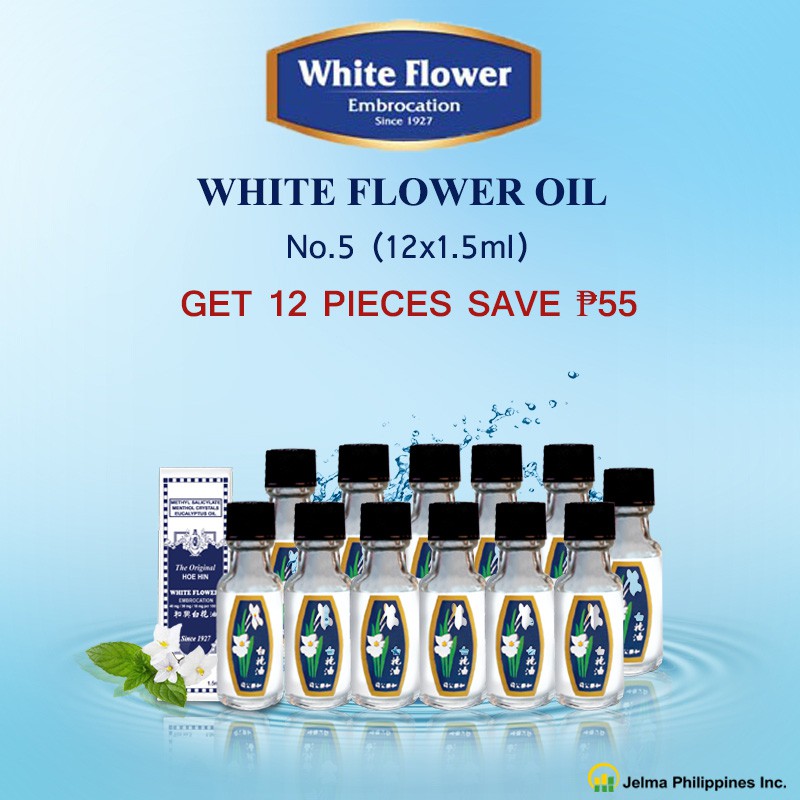 White Flower Oil No 5 12 X 1 5 ML Shopee Philippines