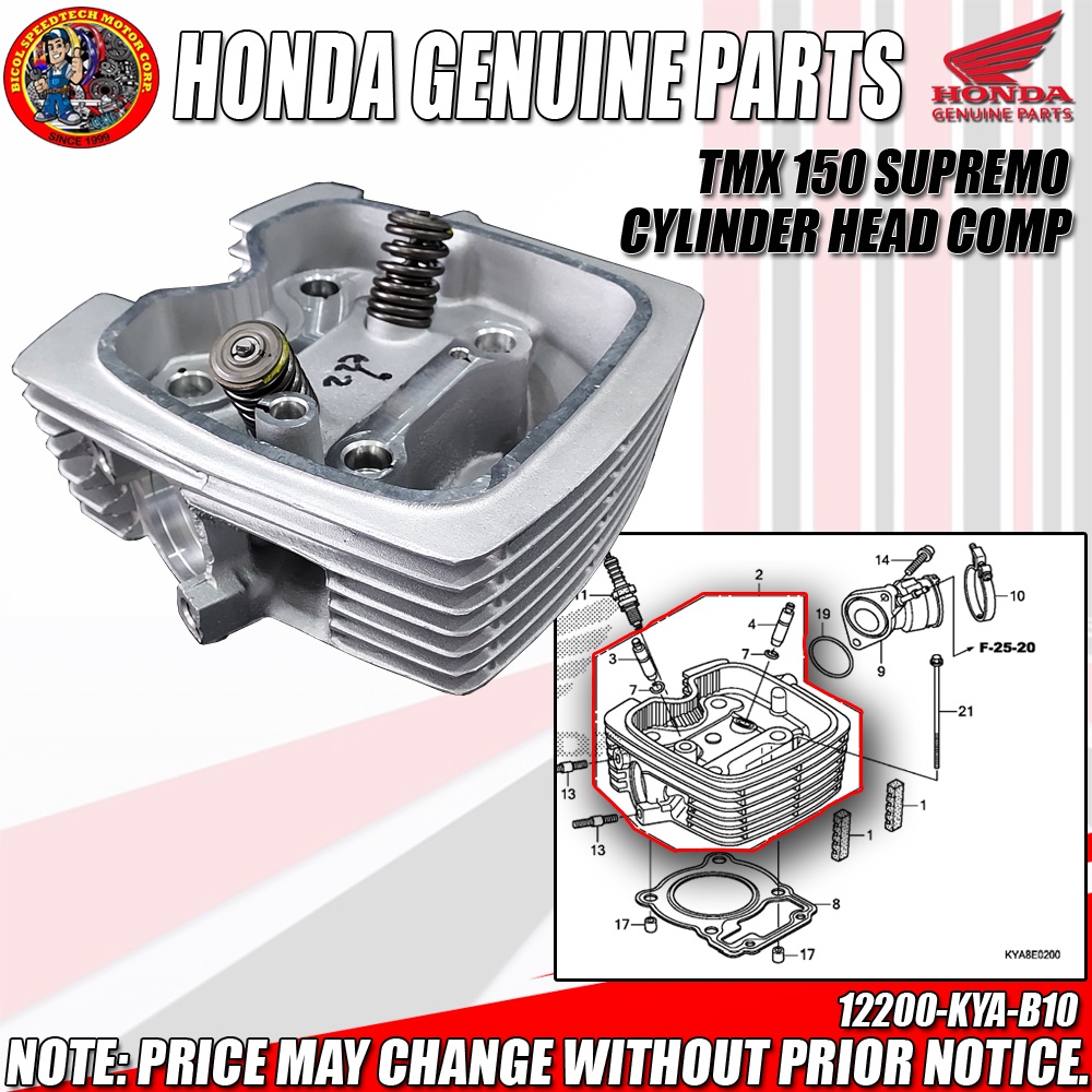 TMX SUPREMO CYLINDER HEAD COMP (HPI) (GENUINE 12200KYAB10) Shopee Philippines