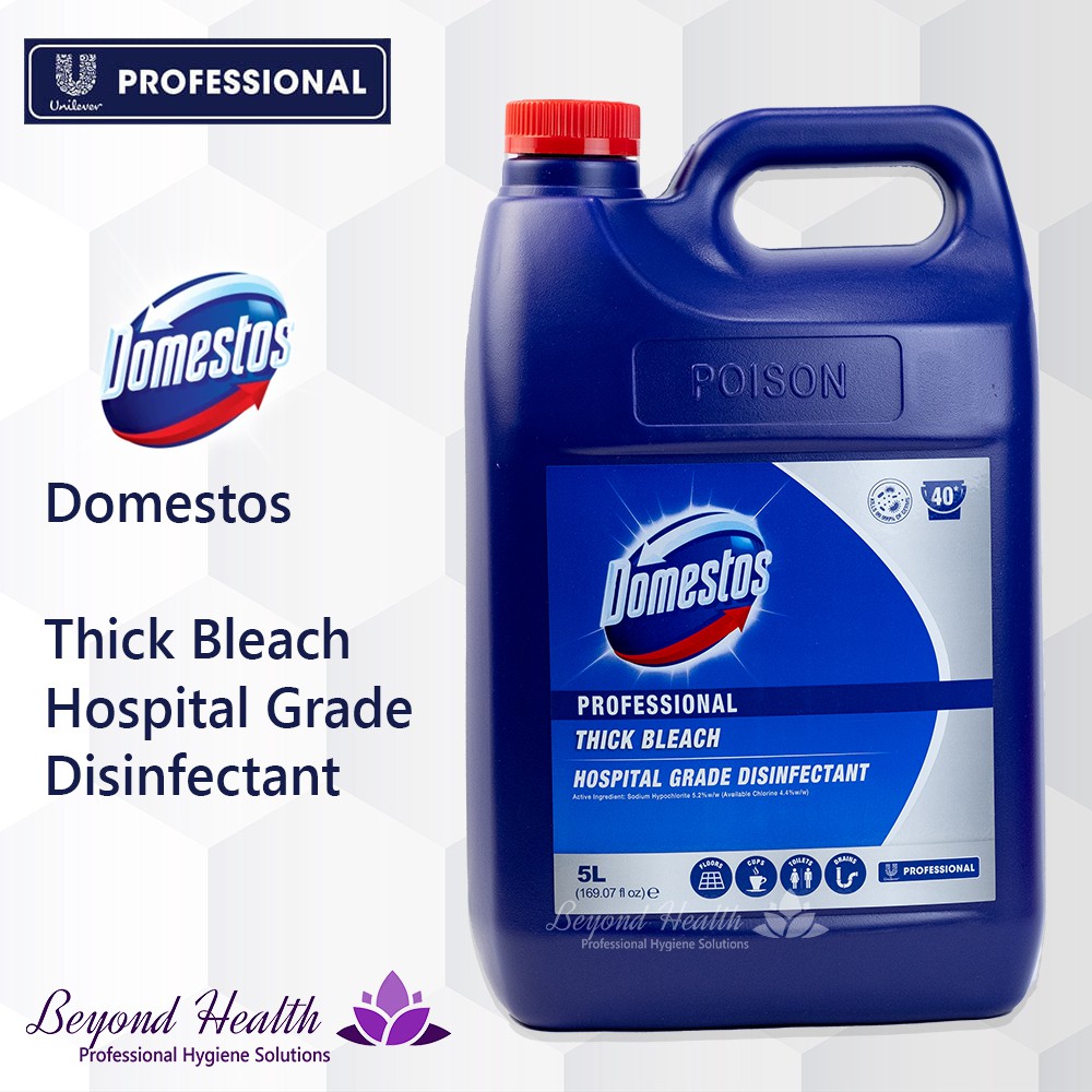 Domestos Original Thick Bleach Hospital Grade Disinfectant 5 Liters