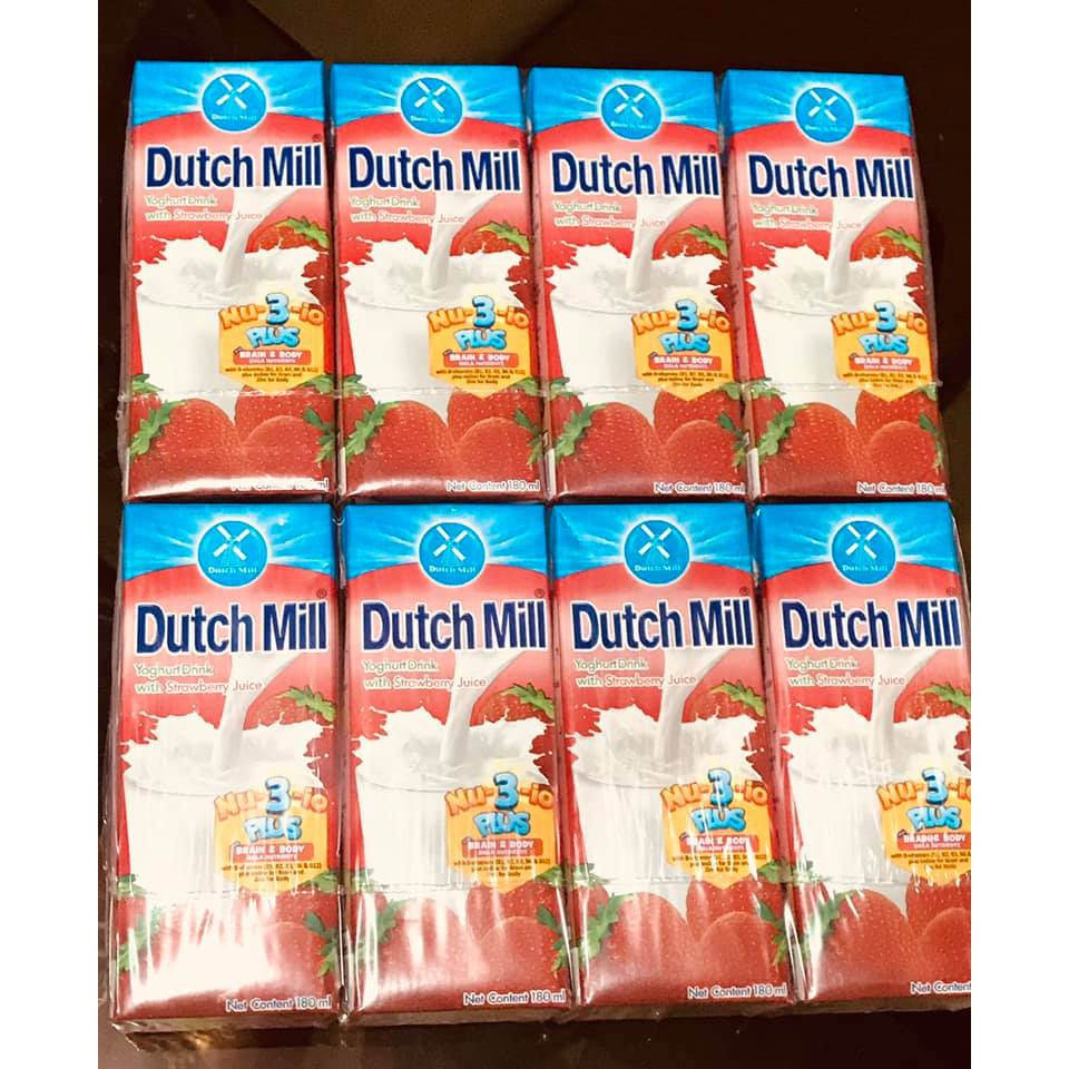 Dutch Mill Yogurt Drink, Strawberry Flavor, 4 x 180 ml Shopee Philippines