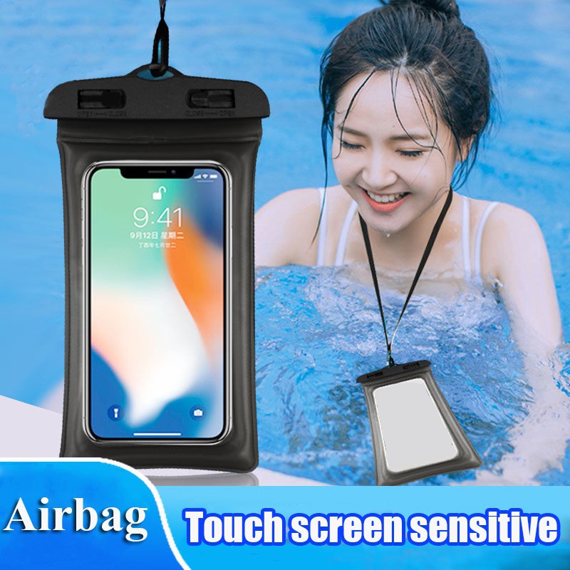 Universal 6.3 inch Airbag Floating Swimming Dry Bag Waterproof