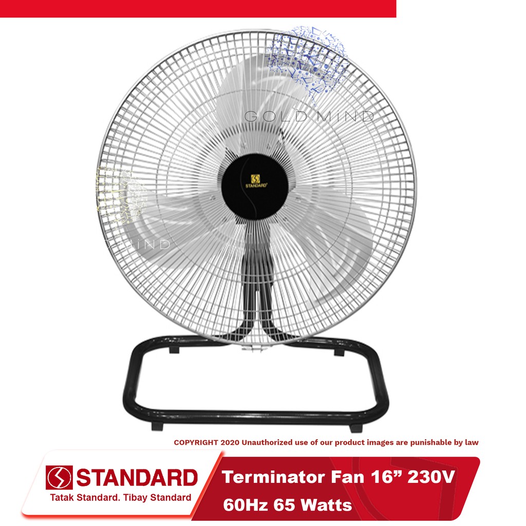 Standard Electric Fan Terminator Fan 16 inches Metal blade - Yellow ...