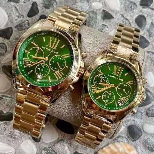 michael kors gold green watch