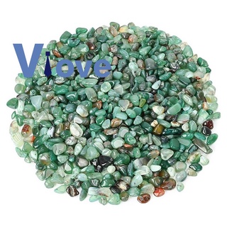 Small Green Agate Pebbles, Decorative Polished River Rocks, Ornamental Plant Aquarium Gravel Stones (680-700G)