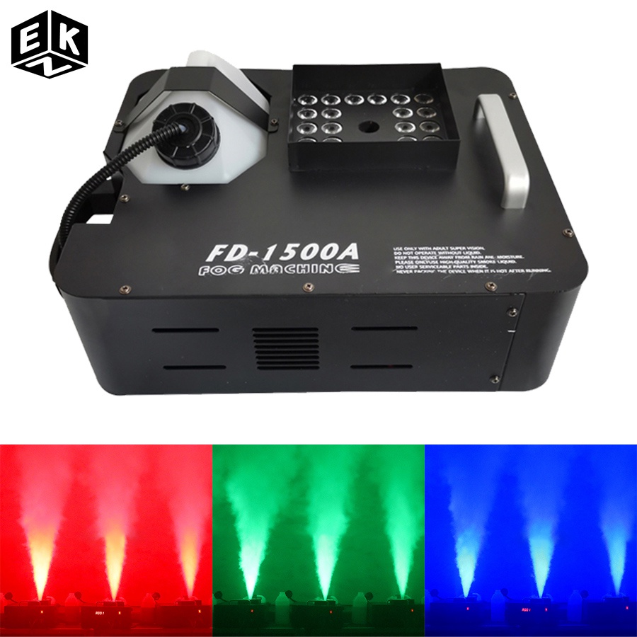 New Arrival 1500W LED Fog Machine Pyro Vertical Smoke Machine 24x9W