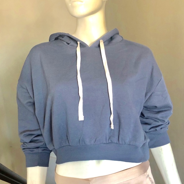 cropped athletic hoodie