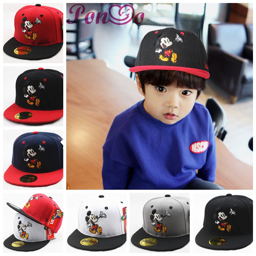 Kid Boys Girls Cartoon Superhero Baseball Cap Mickey Mouse Hat Adjustable Casual
