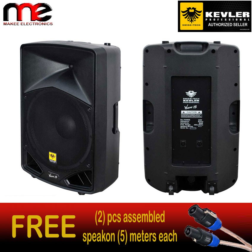 Kevler Wave 15 Passive Speaker System 800W each (1 Pair) with Free