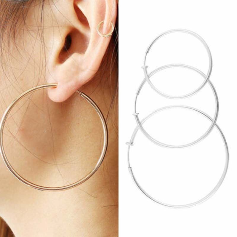 spring hoop earrings non pierced ears