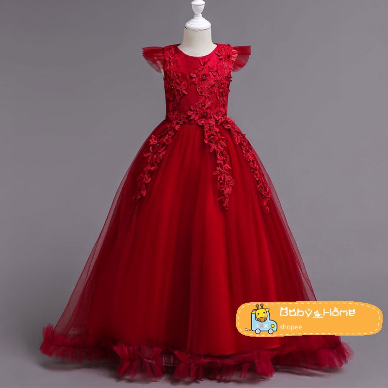 gown for kids red